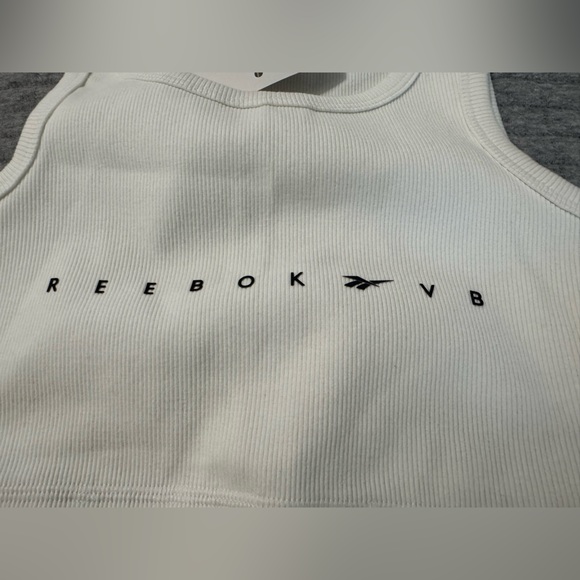 Reebok x Victoria Beckham Cropped Ribbed Tank Top White Size XS - Picture 5 of 10